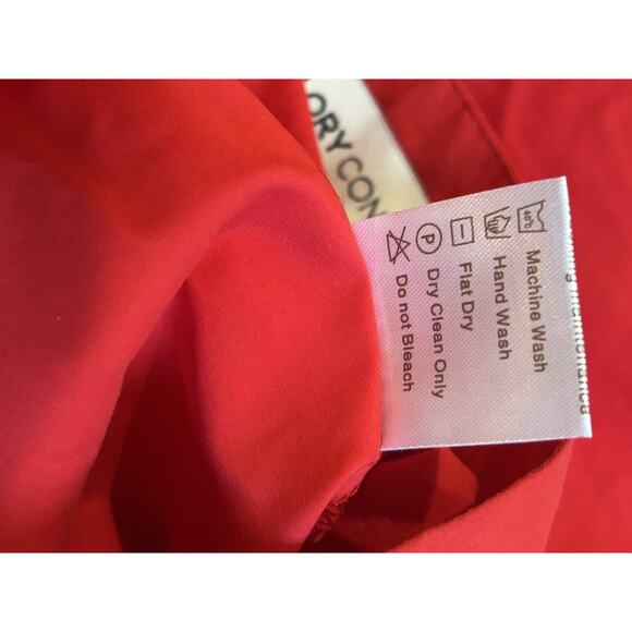 Glory Connections Red Blouse FANTASY RUFFLE ROMPER TOP Size Medium - Picture 10 of 12
